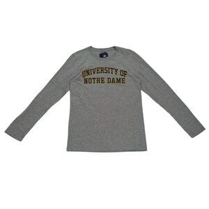 University of Notre Dame Fanatics Gray Long Sleeve T-Shirt, College Sportswear.